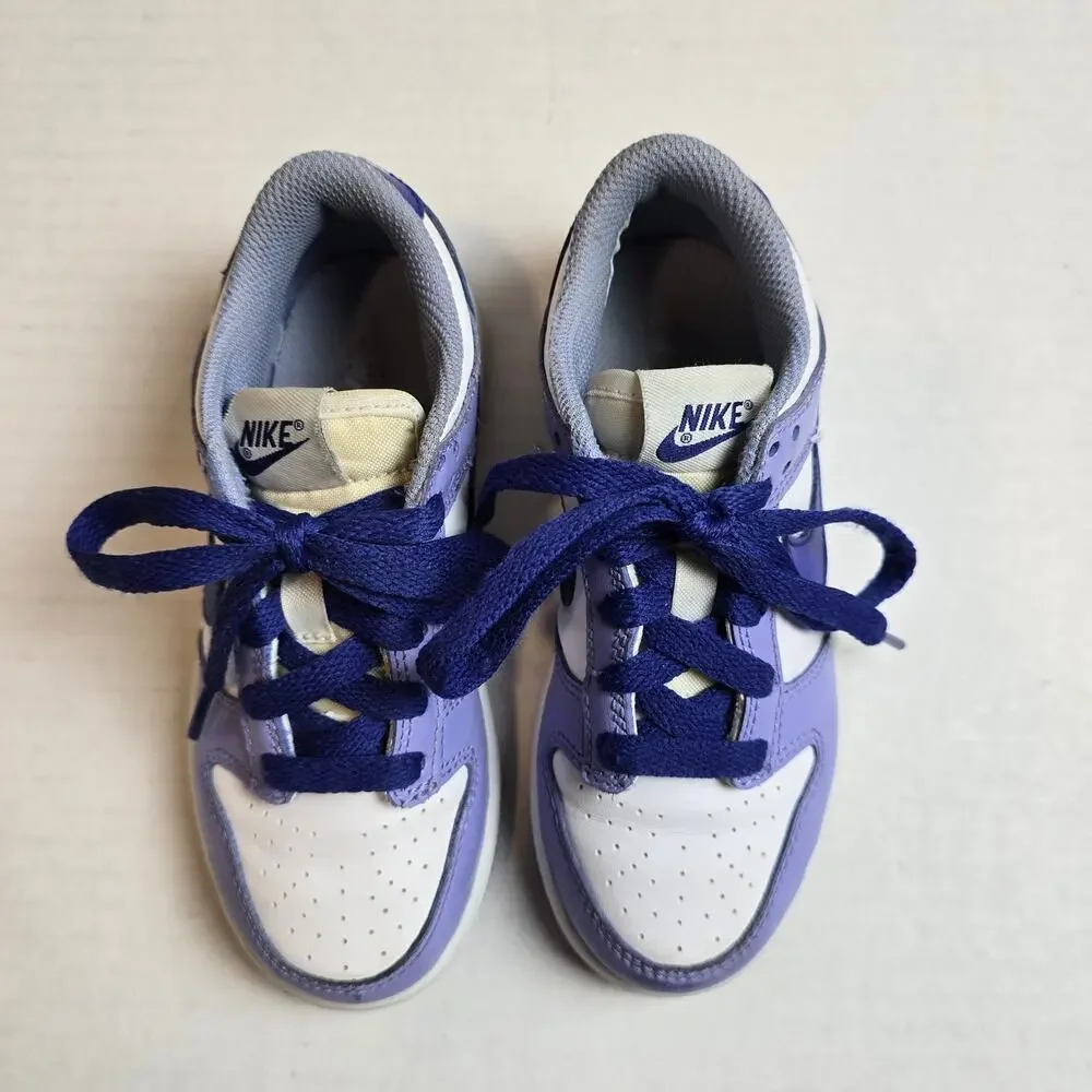 Nike Dunk Low Blueberry PS Size 12C DZ4457-100 White Light Thistle
